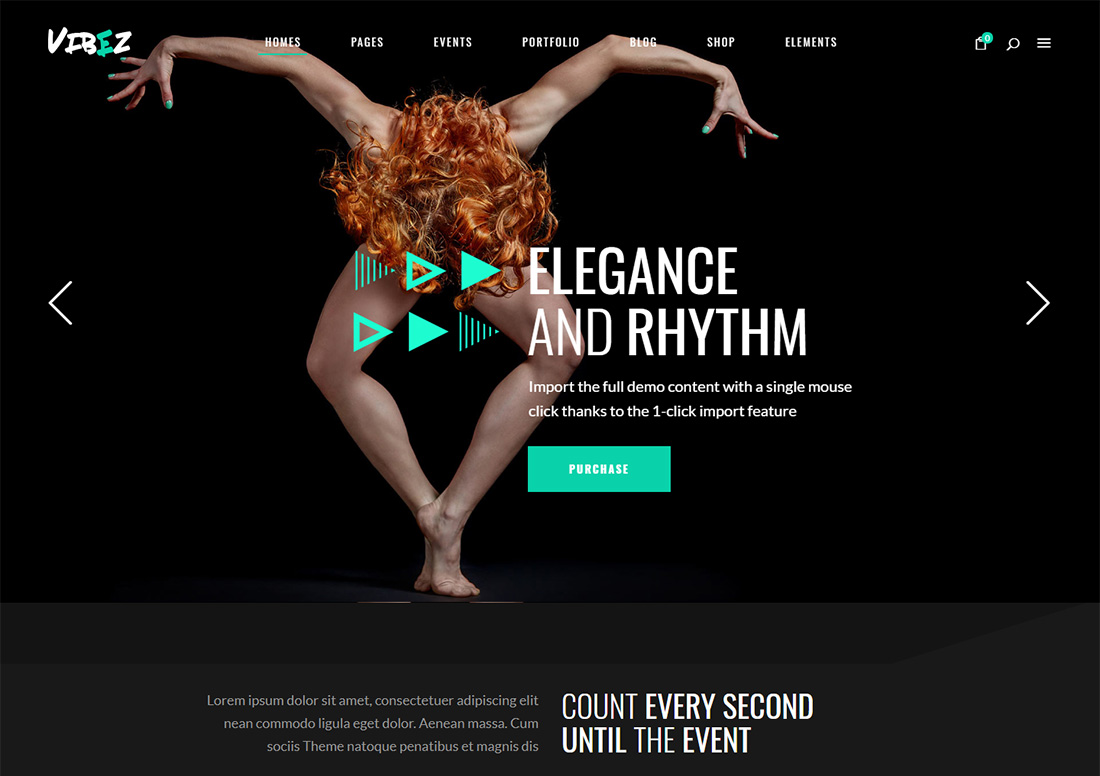 Vibez - WordPress theme for dance studio