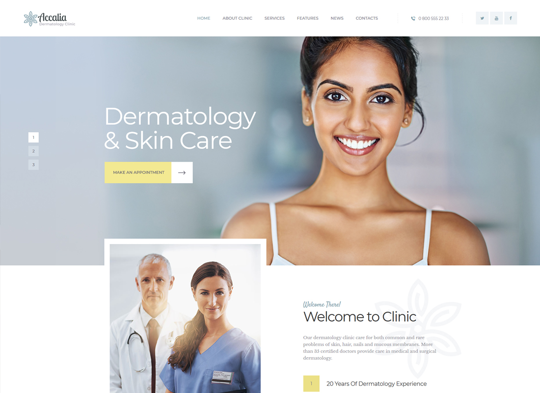 Accalia | Dermatology Clinic WordPress Theme