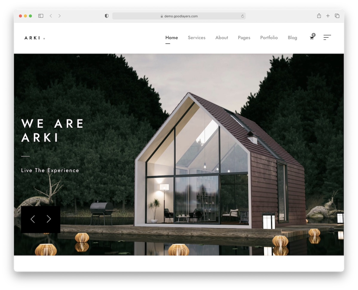 arki wordpress theme for architects