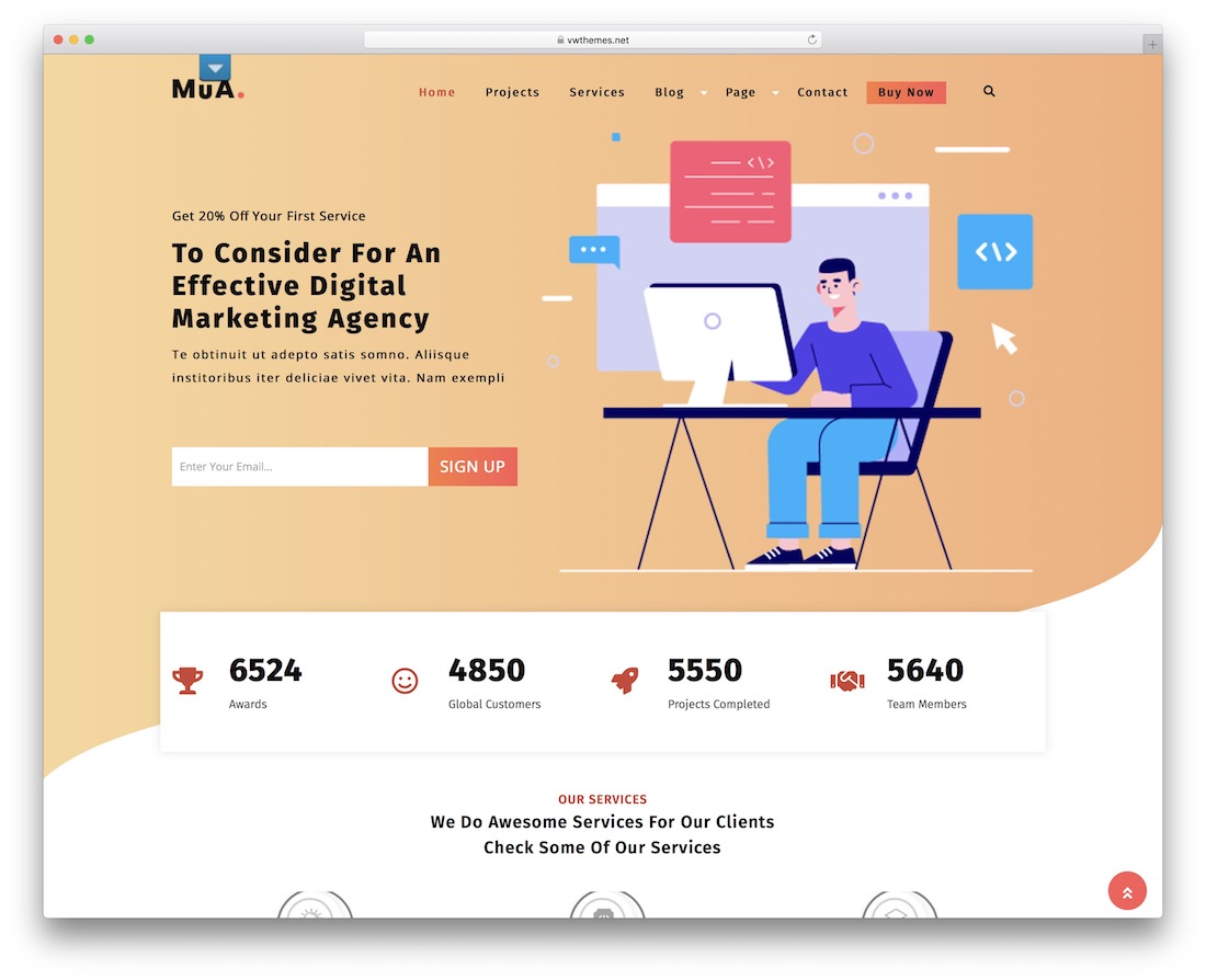 digital agency lite free wordpress theme