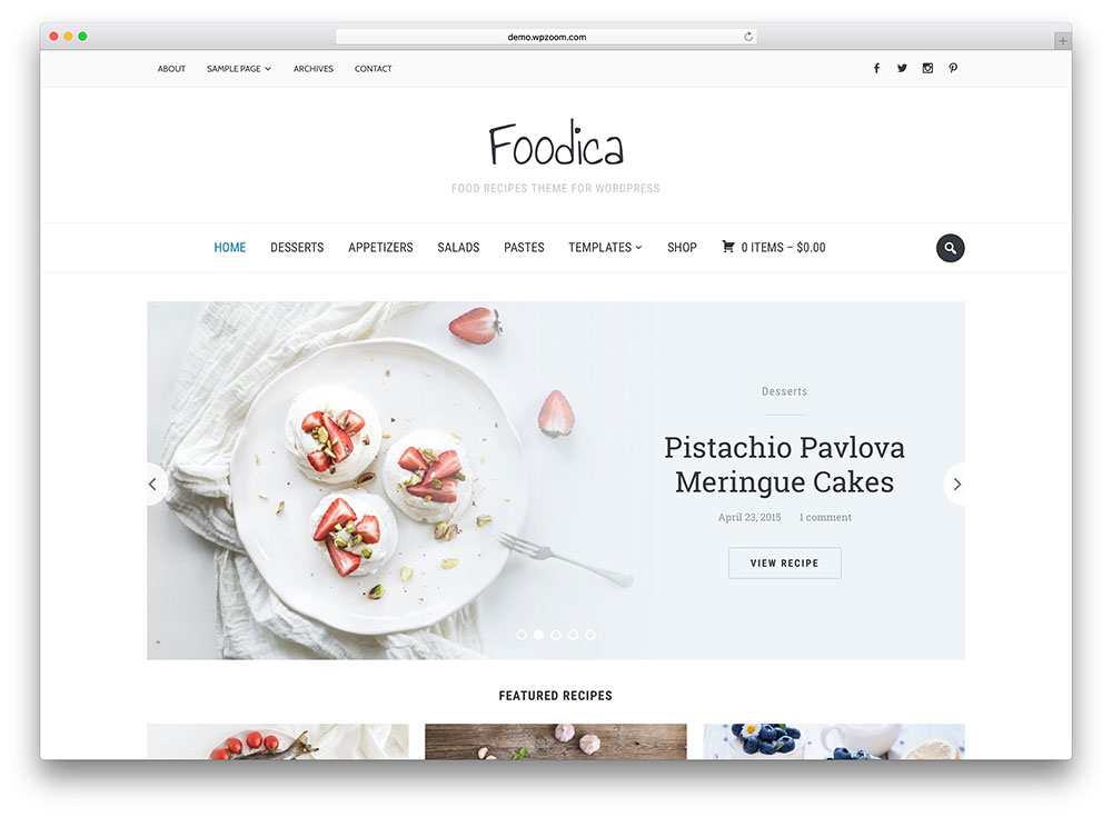 foodica - awesome food blog theme