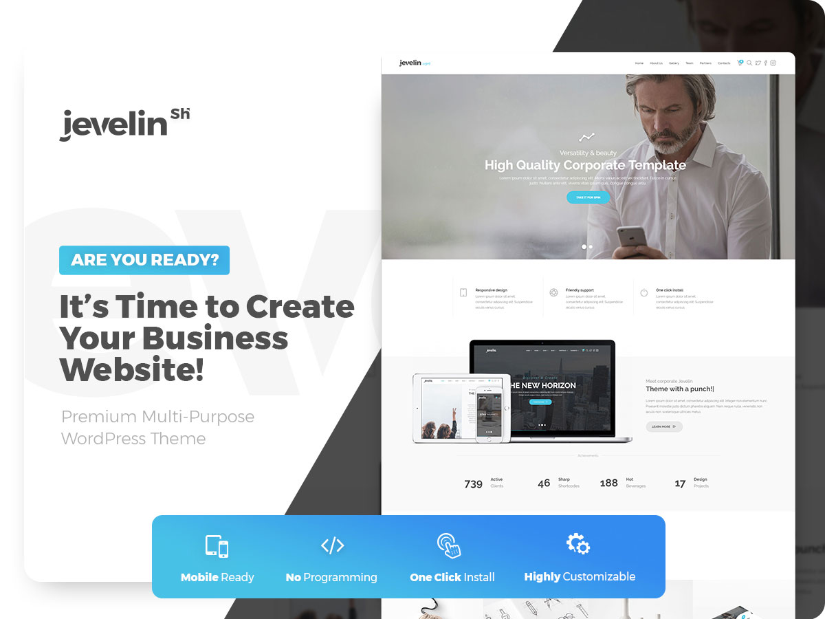 Jevelin - bestselling WordPress business theme