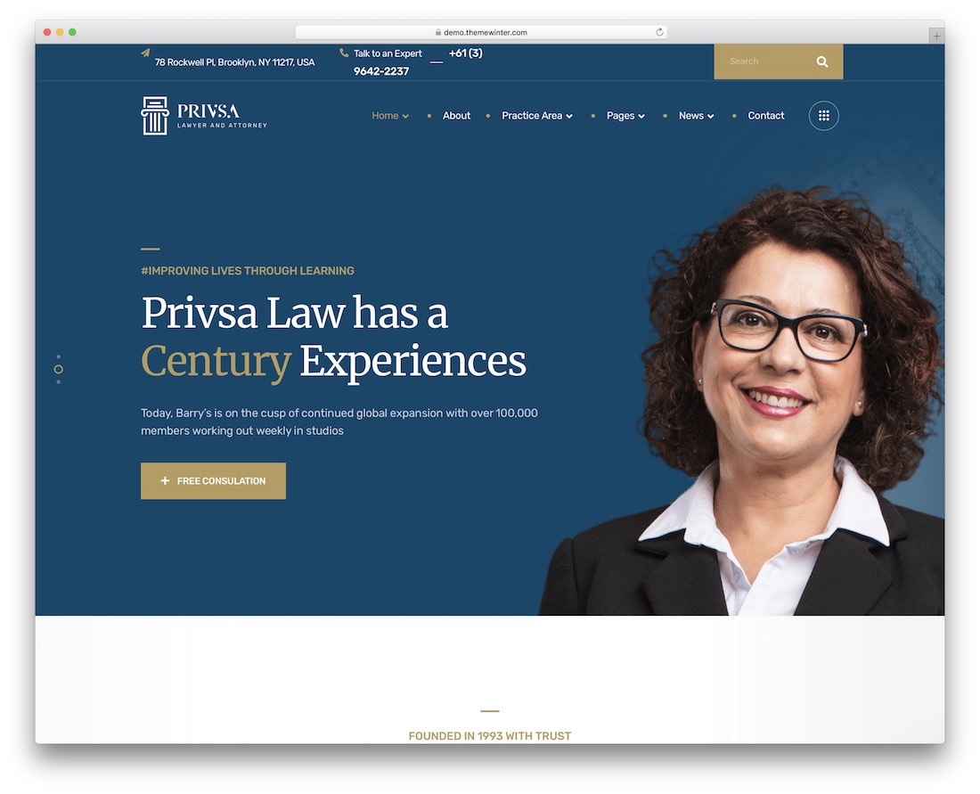 privsa lawyer wordpress theme