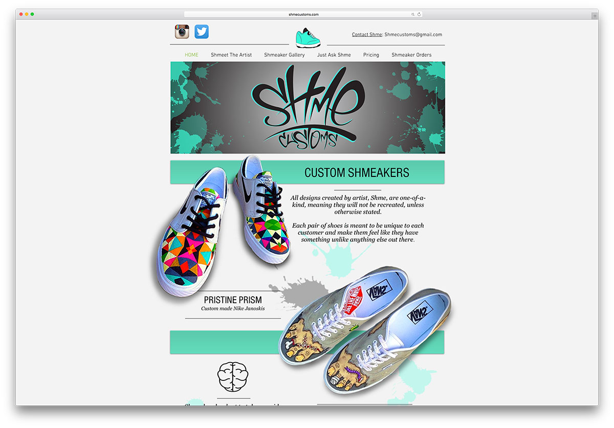 shmecustoms-sneakers-store-using-wix