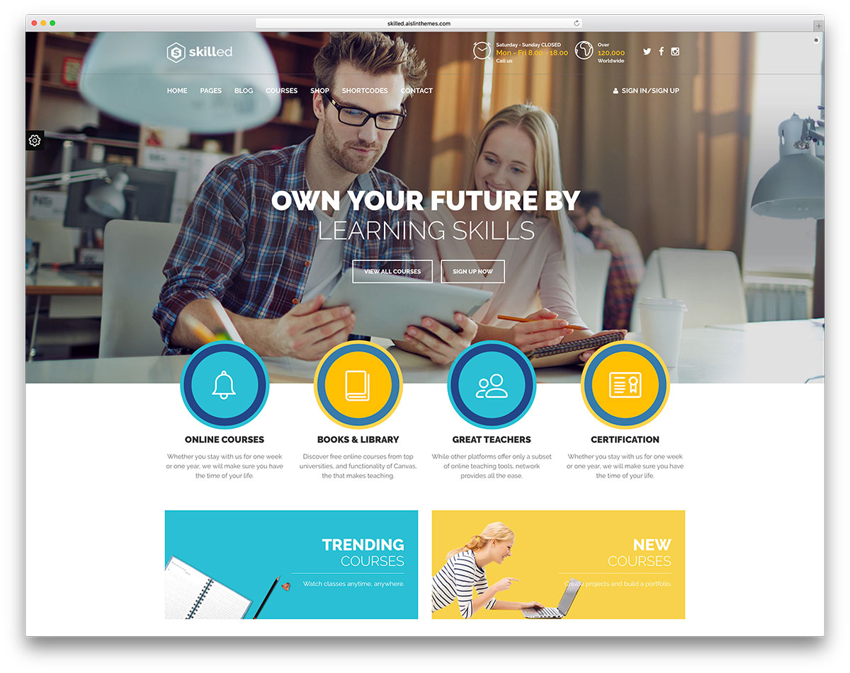 skilled-creative-online-course-website-template