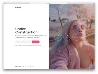 under construction page templates
